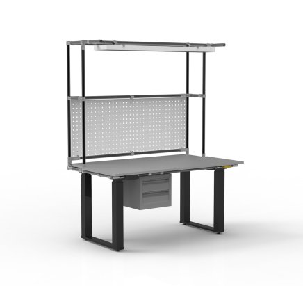 ESD Elektrycznie regulowany stół roboczy z nadstawką - 2
