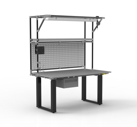 ESD Elektrycznie regulowany stół roboczy z nadstawką - 2