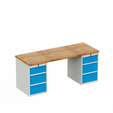 Stół warsztatowy z kontenerkami HD_2033