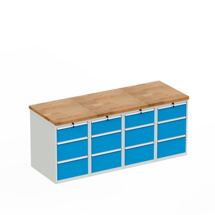 Stół warsztatowy z kontenerkami HD_203333