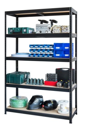 Bezśrubowy regał półkowy Futur 250 1800x1200x600mm czarny