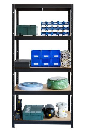 Bezśrubowy regał półkowy Futur 250 1800x1200x600mm czarny - 3