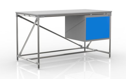 Stół warsztatowy z kontenerkiem o szerokości 1500 mm, 240405311