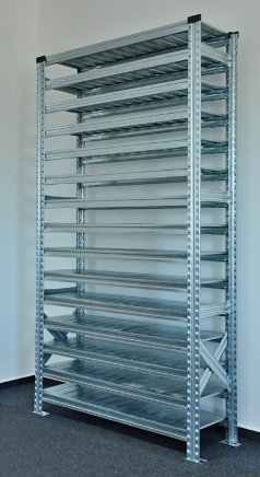 Bezśrubowy regał półkowy 1972 x 1124 x 330 mm - 2