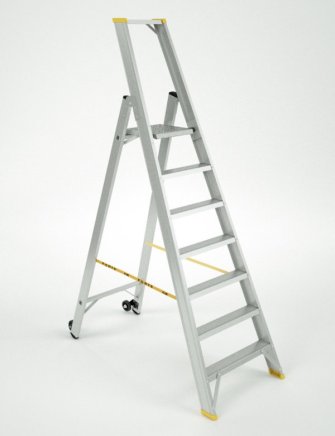 Drabina aluminiowa 5-stopniowa łącznie z podestem Forte 9305