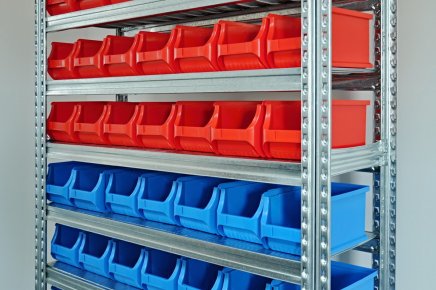 Regał metalowy z plastikowymi pojemnikami 1972 x 1124 x 330 mm 877851018_VAR_4 - 4