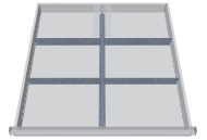 Metalowe przegródki do szuflad 144BLH150A