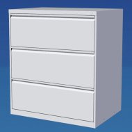 Metalowa kartoteka trzyszufladowa dwurzędowa G2323