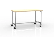 Mobilny stół roboczy z profili aluminiowych, szerokość 1500 mm