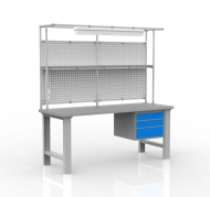Regulowany wysokościowo stół warsztatowy z nadbudową 24081903