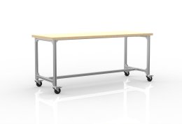 Mobilny stół roboczy z profili aluminiowych, szerokość 2000 mm
