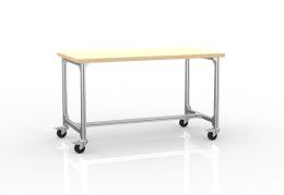 Mobilny stół roboczy z profili aluminiowych, szerokość 1500 mm