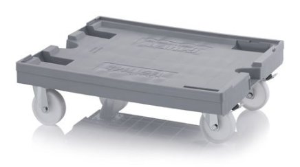 Wózek pod skrzynki większych gabarytów - 2 poliamidowe koła skrętne