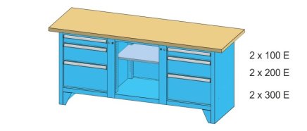 Stół warsztatowy na narzędzia PS 2-1 - 2