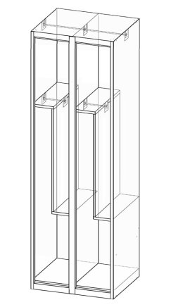 Szafa dzielona XS64-18Z - 6