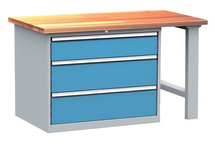 Stół warsztatowy z kontenerkiem Kovos, zestaw DPS 111