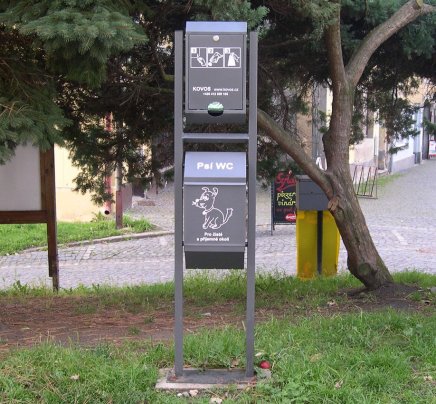 Kosz na psie odchody ze stojakiem typu PWC S2A - 2