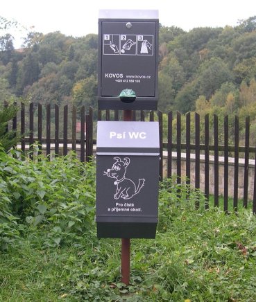 Kosz na psie odchody ze stojakiem typu PWC S2A - 3