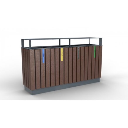 Kosz do segregacji odpadów Recyklat VI. bezobsługowy