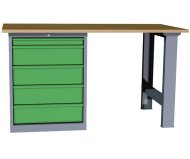 Stół warsztatowy z kontenerkiem stojącym Economy EPS 11