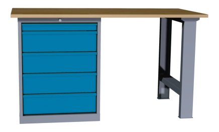 Stół warsztatowy z kontenerkiem stojącym Economy EPS 11 - 4