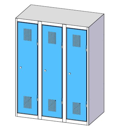 Szafa metalowa z trzema drzwiami XS73-12 - 3