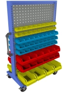 Mobilny panel dwustronny z wyposażeniem PSZ_22_B_VAR_4