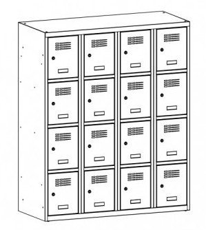 Szafka metalowa o obniżonej wysokości MSum 344S szerokość 1200 mm