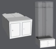 Kontener do szafy LBX 22A - 500 mm