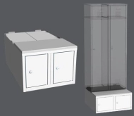Kontener do szafy LBX 22A - 500 mm