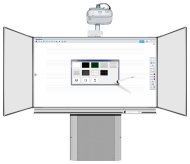Tryptyk montażowy BBBBB na stojaku + ramię do krótkiej projekcji