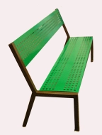 Ławka parkowa całkowicie metalowa 6022