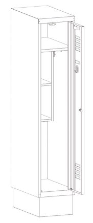 Szafka metalowa o obniżonej wysokości MSum 310S szerokość 300 mm - 3