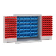 Szafka warsztatowa MSW110/5-10s z plastikowymi pudełkami