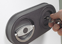 trezorový zámek na klíč